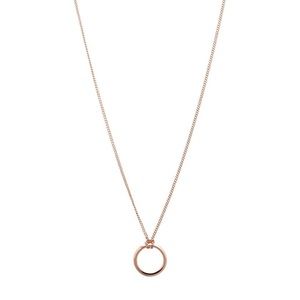 Fossil RoseGold Charm Starter Necklace w Key Charm